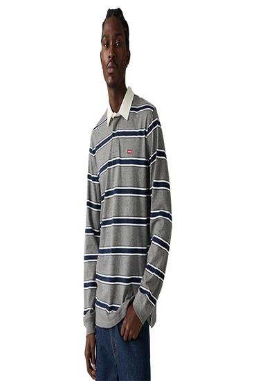 POLO LONG SLEEVE-RYKER STRIPE BROS BC21 HEATHER